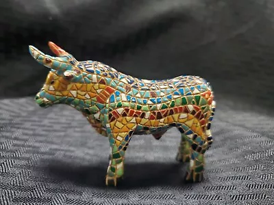 Vintage Spain Barcino Toro Violeta Mosaic Art Bull • $5.99