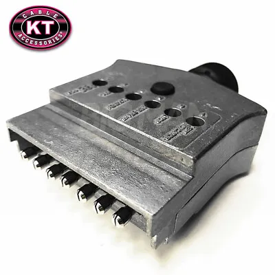 $38 • Buy KT Trailer 7 Pin Flat Plug Metal With Inbuilt LED Circuit Tester Manutec UB