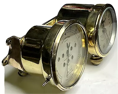 Stewart Brass Speedometer W/stewart Clock Model T Ford Stanley Reo T Speedster • $1750