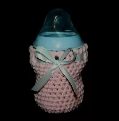 Handmade Crochet Baby Bottle COVER / PERSONALIZED  • £4.57