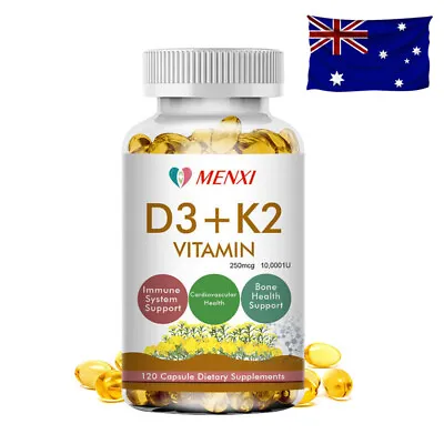 Vitamin D3 10000IU And K2 MK-7 250mcg -  Immune Support Wellness - 120 Tablets • $22.49