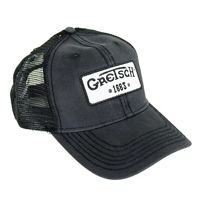 Gretsch 1883 Black Vintage Trucker Hat Mesh Back One Size Fits All Adjustable • $24.99