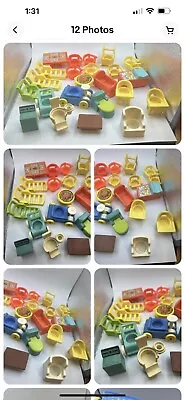 1970s 24 Pc Lot Fisher Price Vintage Fisher Price Little People Barber And More • $25