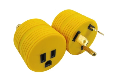 $7.99 • Buy RV Electrical Adapter Plug 30AMP Male To 15AMP Female Motorhome Camper Round 