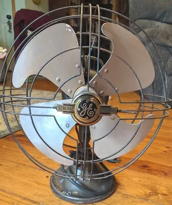 Vintage GE General Electric Vortalex ~ 16  ~ 3 Speed  Oscillating Fan - NICE!  • $302.41