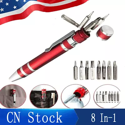 8 In 1 Precision Pocket Screwdriver With LED Light • $5.79