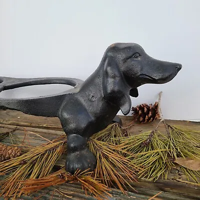 Cast Iron Dachshund Basset Hound Dog Bowl Food Water Holder Only *No Bowls*  • $42