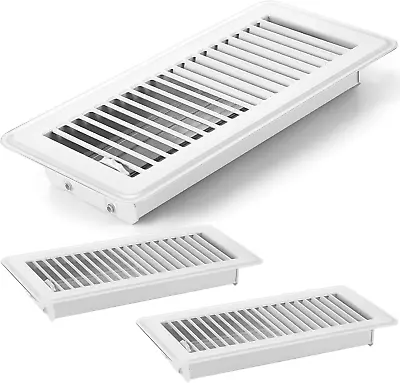 4 X 10'' Floor Vent Covers Heavy Duty Floor Register Metal Heat Vent Covers With • $47.95