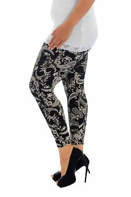 New Womens Leggings Ladies Plus Size Aztec Neon Trouser Full Length Nouvelle • £10.49