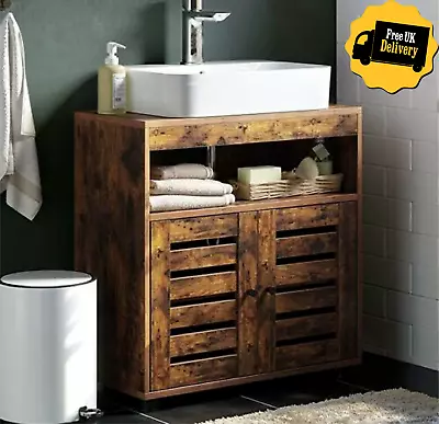 Vintage Bathroom Under Sink Cabinet Basin Vanity Storage Cupboard Unit Furniture • £53.95