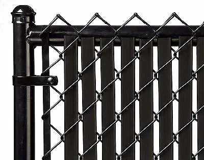 $85 • Buy Chain Link Black Double Wall Tube™ Privacy Slat For 6ft High Fence Bottom Lock