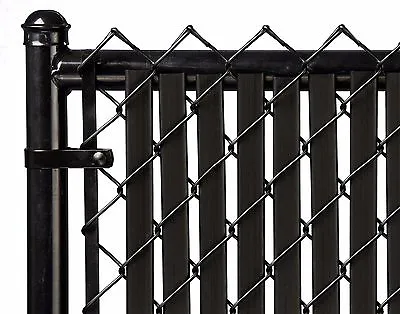 Chain Link Black Double Wall Tube™ Privacy Slat For 6ft High Fence Bottom Lock • $85