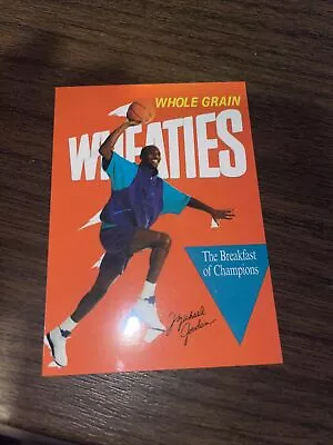 Michael Jordan Wheaties Ceral Box Card Breakfast Of Champions • $6