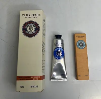 3 Pc L'occitane Hand And Foot Set Baume Pieds Intense Hand Cream Nail & Cuticle • $39.99