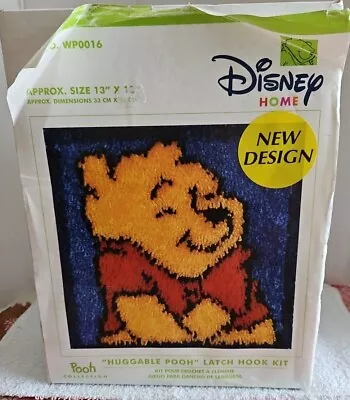 Vintage Winnie The Pooh Latch Hook Rug Kit New Old Stock 13 ×13  WP0016 • $23