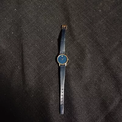 Vintage Zenith Museum Movado 20.0510.355 Manual Wind Blue Band Lady's Watch • $250