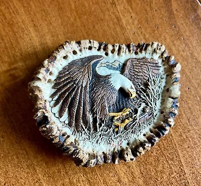 👀 Custom EAGLE Belt Buckle By John Rasmussen Signed 1985 • $128.50