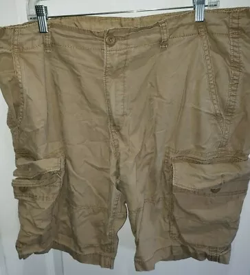 OLD NAVY MENS SIZE 38 KHAKI SHORTS Lots Of POCKET 100% Cotton SUMMER NICE • $6.36