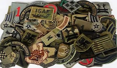 Lot Of 60 Plus Assorted Military Army Air Force Unit Insignia Subdued Patches • $39.89