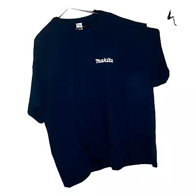 Makita Promo Vtg T-shirt Size:4XL Navy Blue Double Sided • $26