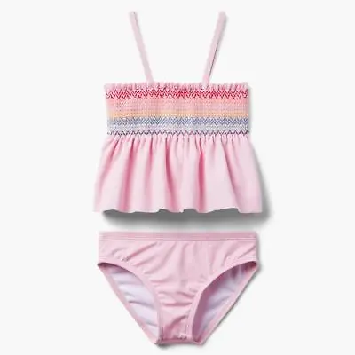 NWT Gymboree Girls Smocked Swimsuit  2-pc Set UPF 50+ Pink 345/67/810/1214 • $18.77