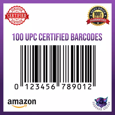 100 UPC EAN Codes Barcode Amazon Certified Compliant With GS1 • £26.82
