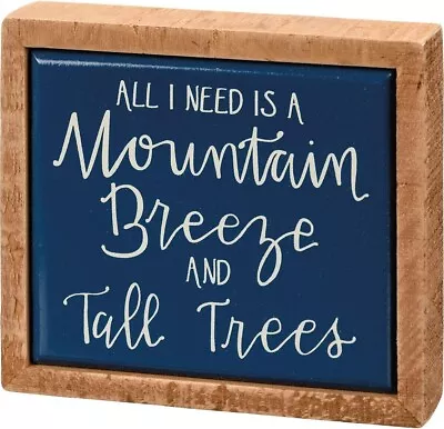 Primitives By Kathy Mini Box Sign Mountain Breeze Camper Cabin Lake Home Decor • $10.99