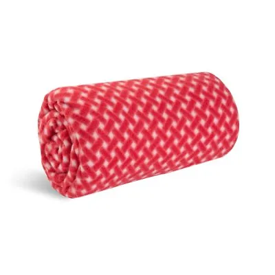World's Best Cozy-Soft Microfleece Travel Blanket 50 X 60 Inch Bamboo Red Throw • $8.99
