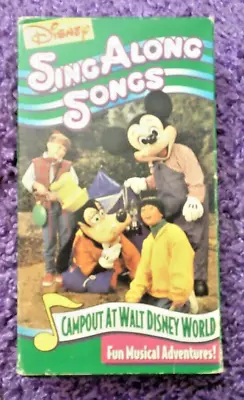 Disney Sing Along Songs VHS  Campout At Walt Disney World HTF FREE SHIPPING • $19.95