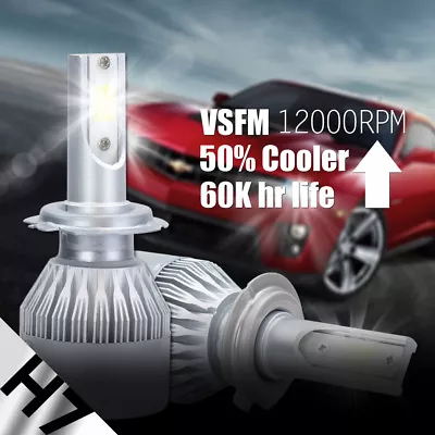 55W H7 Car LED Headlights Bulbs 26000LM DRL Driving Auto Conversion Lamp Kit • $15.98