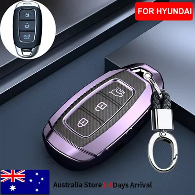 $25.19 • Buy TPU Key Cover Fob Case For Hyundai Accent Elantra Grandeur Kona I30 Ix35 Purple