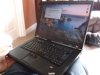 Thinkpad T61 Laptop 2.0 GHz Core 2 Duo 4GB RAM 128GB SSD - 15.4  - Linux Mint!! • £100