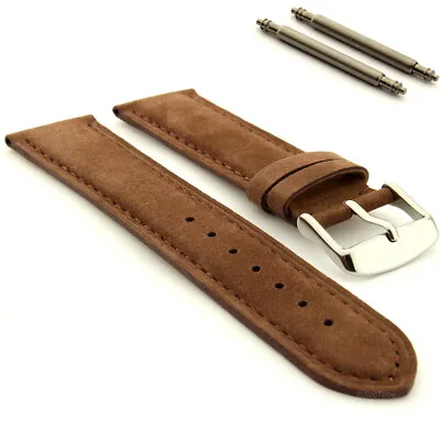 £11.95 • Buy Suede Genuine Leather Watch Strap Band Teacher SS. Buckle 18 19 20 22 24 MM