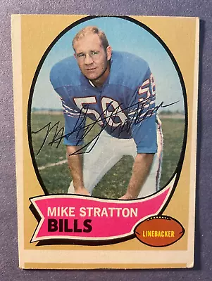 Signed 1970 Mike Stratton Topps Card Autographed - Bills • $16.99