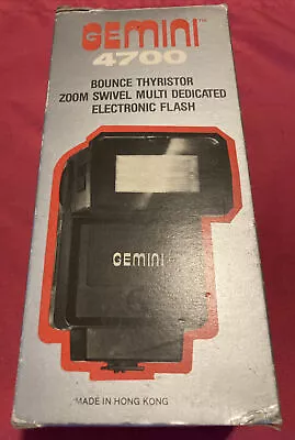 Gemini 4700 Camera Electronic Flash Attachment Bounce Thyristor Zoom Swivel VTG • $20