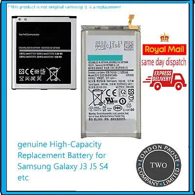 Genuine High-Capacity Replacement Battery For Samsung Galaxy  J3 J5 S4 S10 • £6.49
