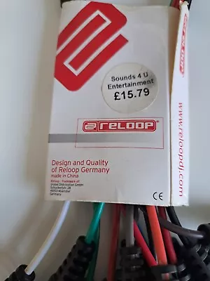 £15 • Buy Reloop Cable Professional RCA Cord For DVS Systema 8 Cables 0.5m New 2 Available