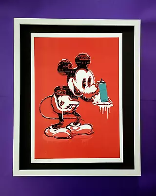 DEATH NYC Hand Signed LARGE Print Framed 16x20in COA MICKEY MOUSE TIFFANY'S  + • $295