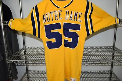 Notre Dame Football Vtg Russell Athletic Sewn Logos Jersey Durene TagM Fit S/M S • $17