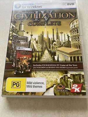 Civilization IV Complete PC DVD-Rom Complete + Manual + Map • $25