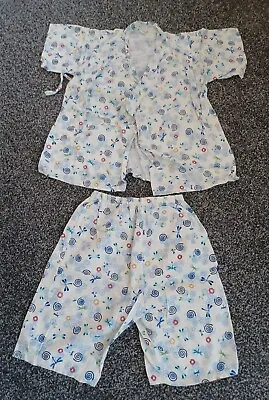 Japanese Boys Yukata Jinbei Summer Kimono Age 8 (130cm) Pajamas  Dragonfly Rare • £17.99