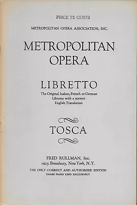 Tosca - Libretto • $10