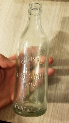 $9.99 • Buy Old Antique Aqua C Gray Beverages 7-1/2 FL OZ Soda Pop Bottle JANESVILLE WIS USA