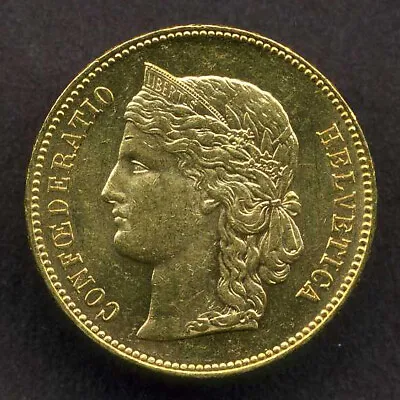 Switzerland Swiss Gold 20 Franc 1893 B UNC Beauty! • $515