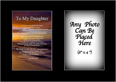 To My Daughter Poem Personalised With ANY PHOTO Birthday Christmas Gift • £6.99