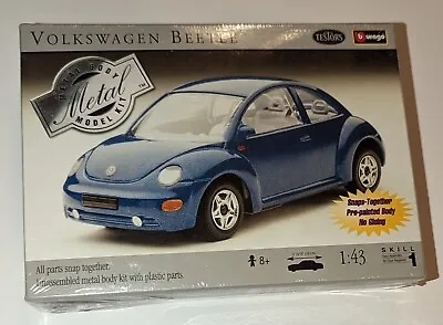 Testors Volkswagen Beetle 1:43 Metal Body Model Car Kit 2000 New Sealed • $14.40