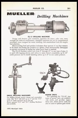 1970 Mueller Company Drilling Machines -Vintage Trade Photo Print Ad • $14.95