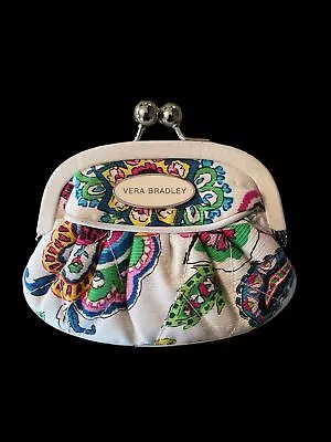 Vera Bradley Kisslock Coin Purse & Card Holder Palm Beach Garden Pattern • $18