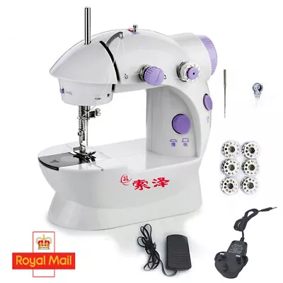 Electric Sewing Machine Set Mini Multi-Function Portable Hand Held Desktop Home • £13.99