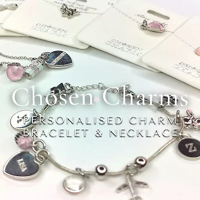 £3.49 • Buy Chosen Charms Personalised Charm Bracelet / Necklace MANY NAMES Marina De Buchi